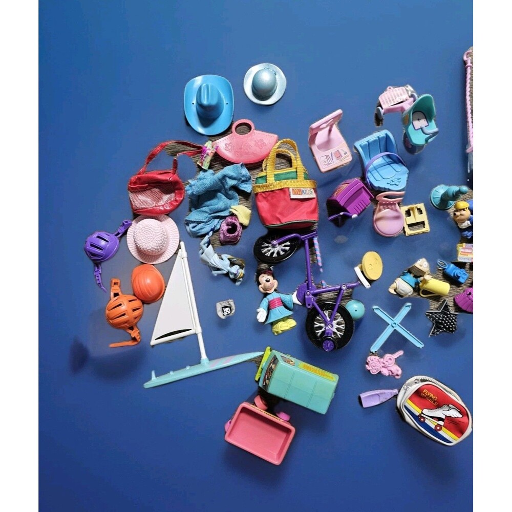 99 PIECES! Dollhouse Miniature DISH Plastic BARBIE Disney Nickelodeon McDonalds - Picture 3 of 14